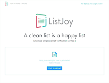 Tablet Screenshot of listjoy.com